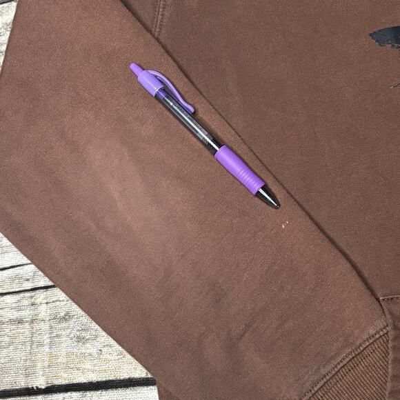 ROMWE Angel Energy Hoodie Lightweight Brown Adult Size Large - Picture 4 of 7